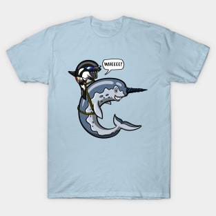 Orca Whale Riding Narwhal Fish T-Shirt